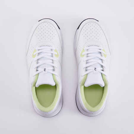 Kids' Lace-Up Tennis Shoes Essential - White & Yellow