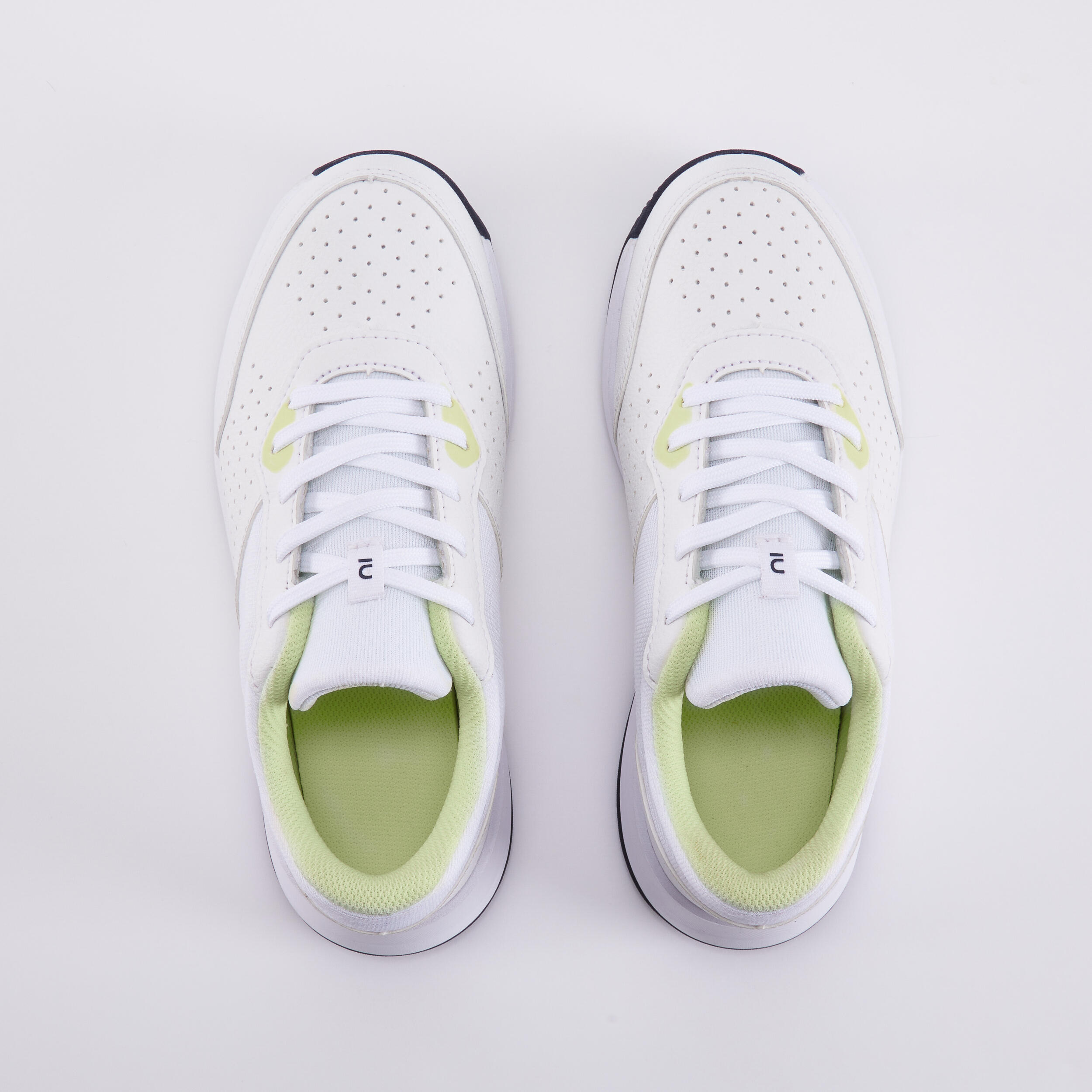 Kids' Lace-Up Tennis Shoes Essential - White & Yellow 6/9