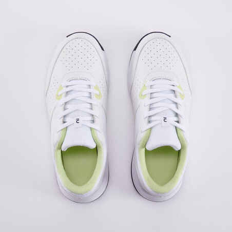 נעלי טניס עם שרוכים לילדים Essential - לבן וצהוב