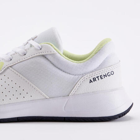 Chaussures de tennis à lacets Enfant - Essentiel blanc jaune