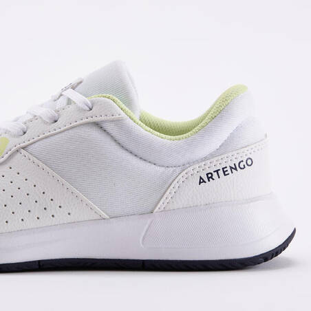 Kids' Lace-Up Tennis Shoes Essential - White/Yellow