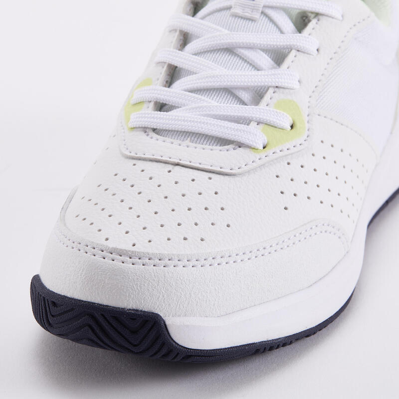 Chaussures de tennis à lacets Enfant - Essentiel blanc jaune