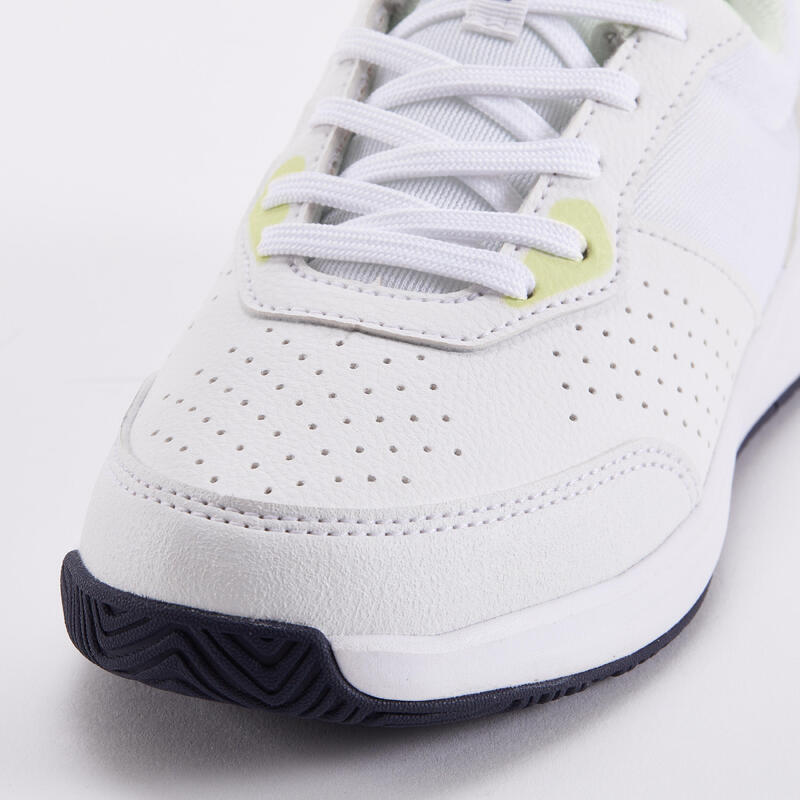 Tennisschoenen voor kinderen Essential veters wit/geel