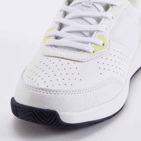 حذاء تنس برباط للأطفال - Essential أبيض/ أصفر