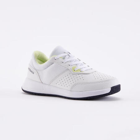 Chaussures de tennis à lacets Enfant - Essentiel blanc jaune