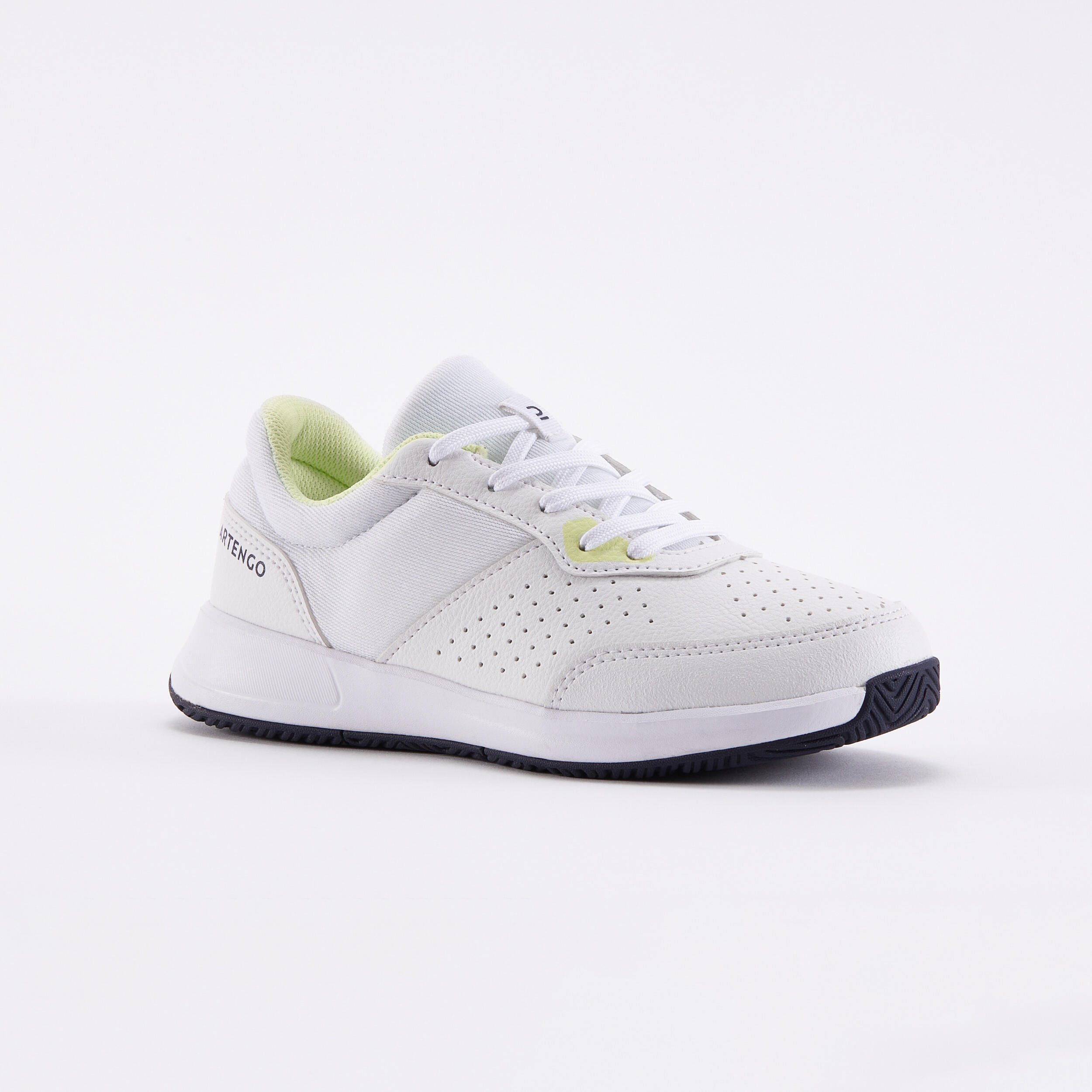Kids' Lace-Up Tennis Shoes Essential - White & Yellow 3/9