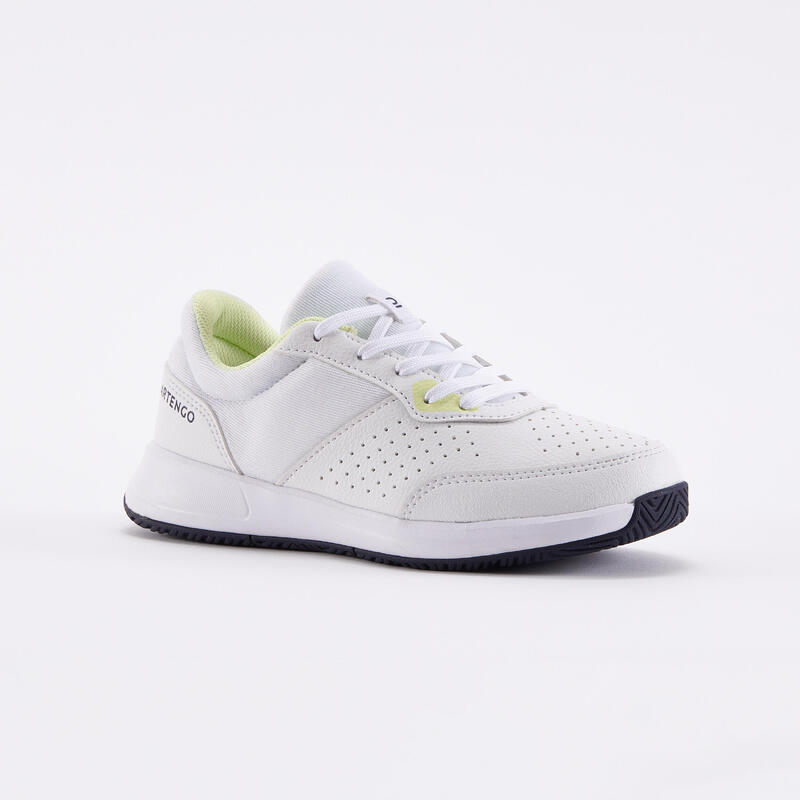 Kids' Lace-Up Tennis Shoes Essential - White & Yellow