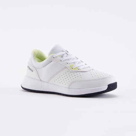 נעלי טניס עם שרוכים לילדים Essential - לבן וצהוב