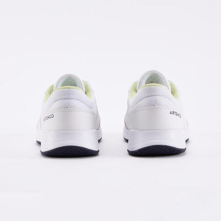 Chaussures de tennis à lacets Enfant - Essentiel blanc jaune