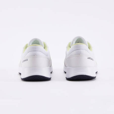 Sepatu Tenis Anak Bertali Essential - Putih/Kuning