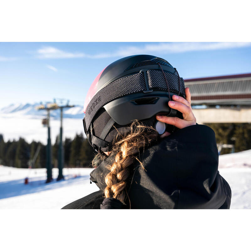 Capacete de ski adulto PST 580 - Rosa Preto