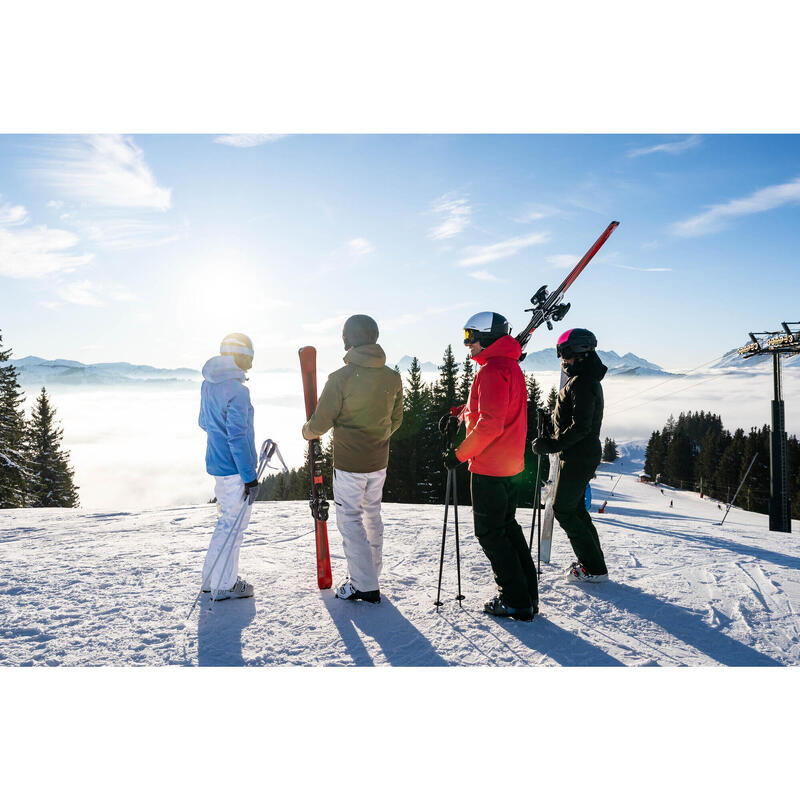 Veste de ski chaude et imperméable femme, 500 noir