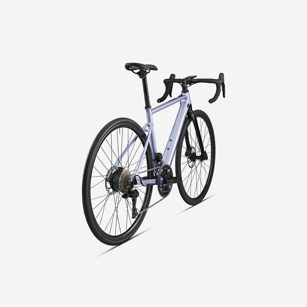 Lila žensko električno cestno kolo E-EDR AF SHIMANO 105Di2 2x12S 