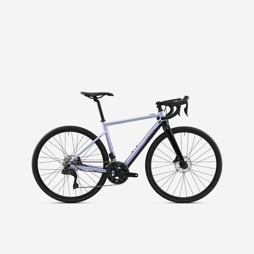 Lila žensko električno cestno kolo E-EDR AF SHIMANO 105Di2 2x12S