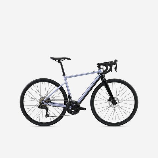 Bici da corsa a pedalata assistita donna E-EDR AF Shimano 105 Di2 2x12V lilla