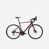 Moteriškas plento dviratis „EDR Carbon Disc 105“, bordo spalvos