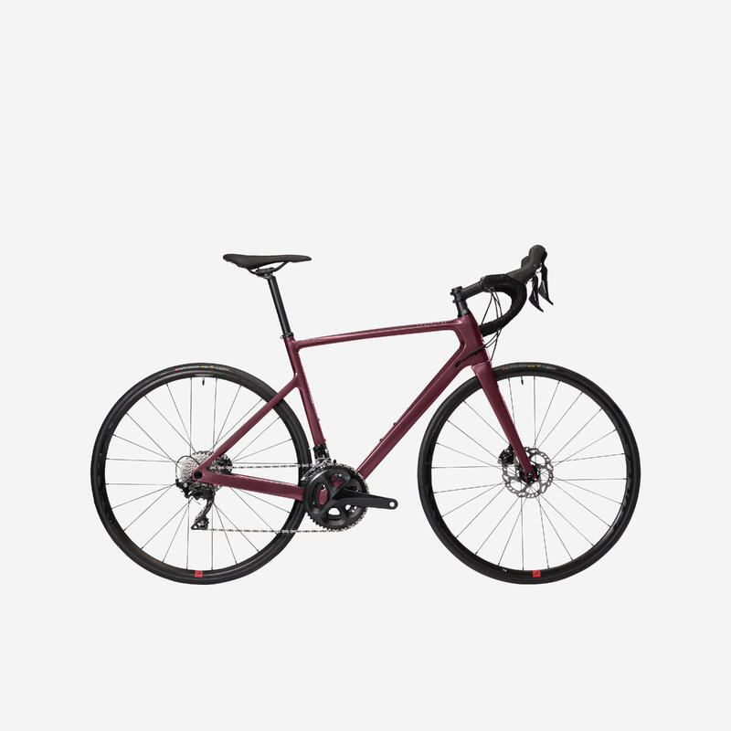 Bicicleta de Estrada EDR Carbono Disco Shimano 105 Mulher Bordô