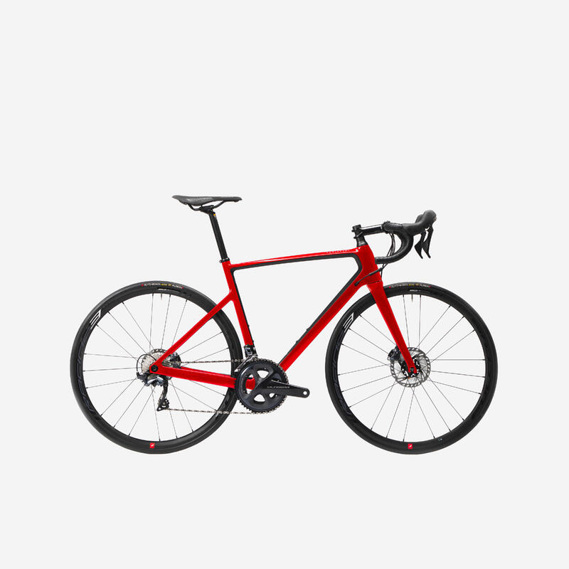 Bicicleta de carretera carbono con freno de disco ultegra  EDR CF rojo