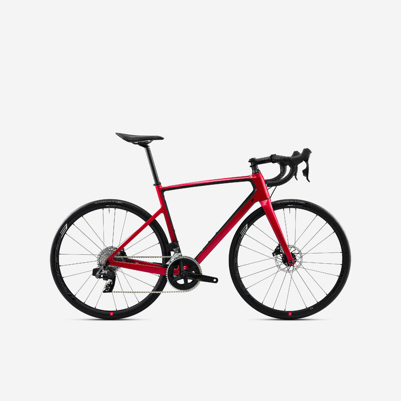 Bicicleta de Estrada EDR CF SRAM Rival AXS Sensor de Potência Vermelho