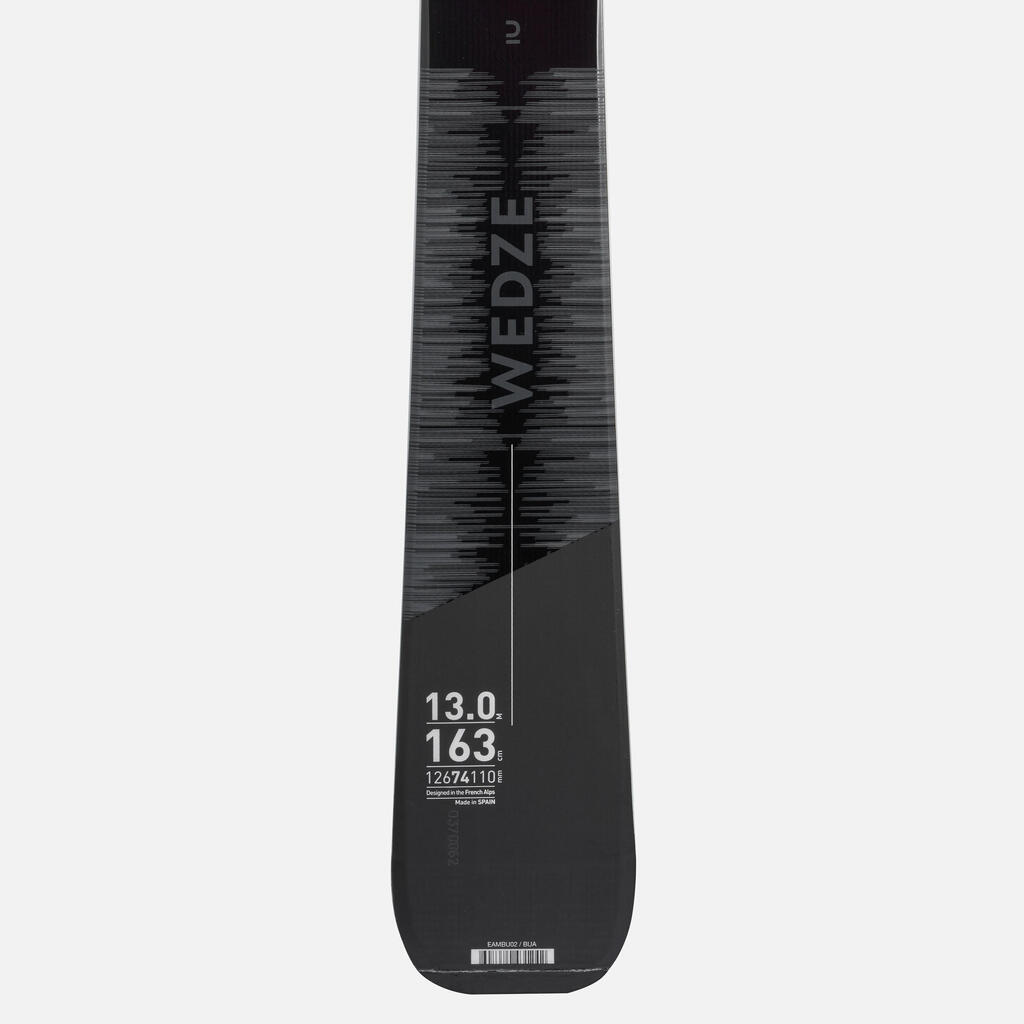 WOMEN'S DOWNHILL SKI WITH BINDINGS - BOOST 580 - BLACK AND WHITE