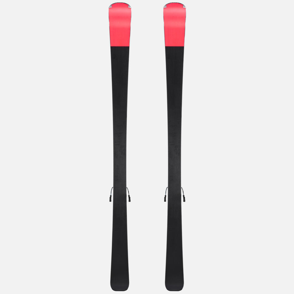 WOMEN'S DOWNHILL SKI WITH BINDINGS - BOOST 580 - BLACK AND WHITE