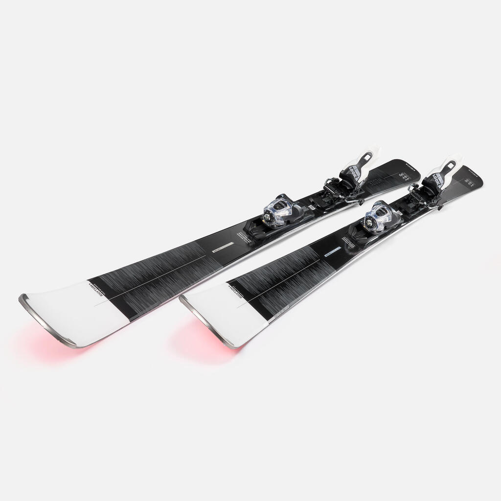 WOMEN'S DOWNHILL SKI WITH BINDINGS - BOOST 580 - BLACK AND WHITE