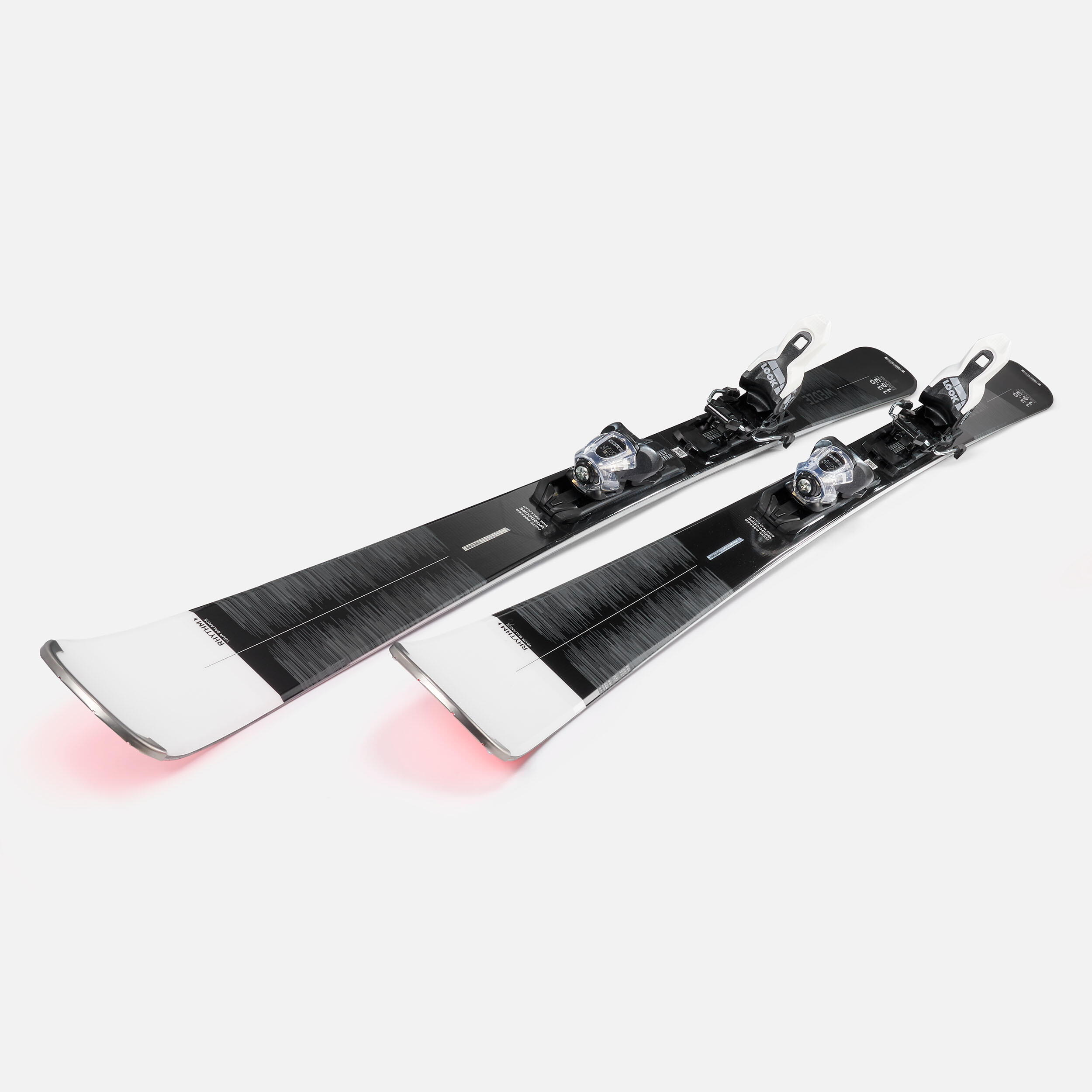 WOMEN'S DOWNHILL SKI WITH BINDINGS - BOOST 580 - BLACK AND WHITE 12/13