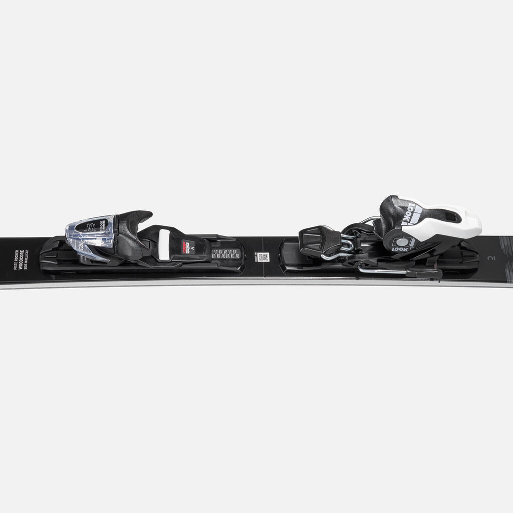 WOMEN'S DOWNHILL SKI WITH BINDINGS - BOOST 580 - BLACK AND WHITE