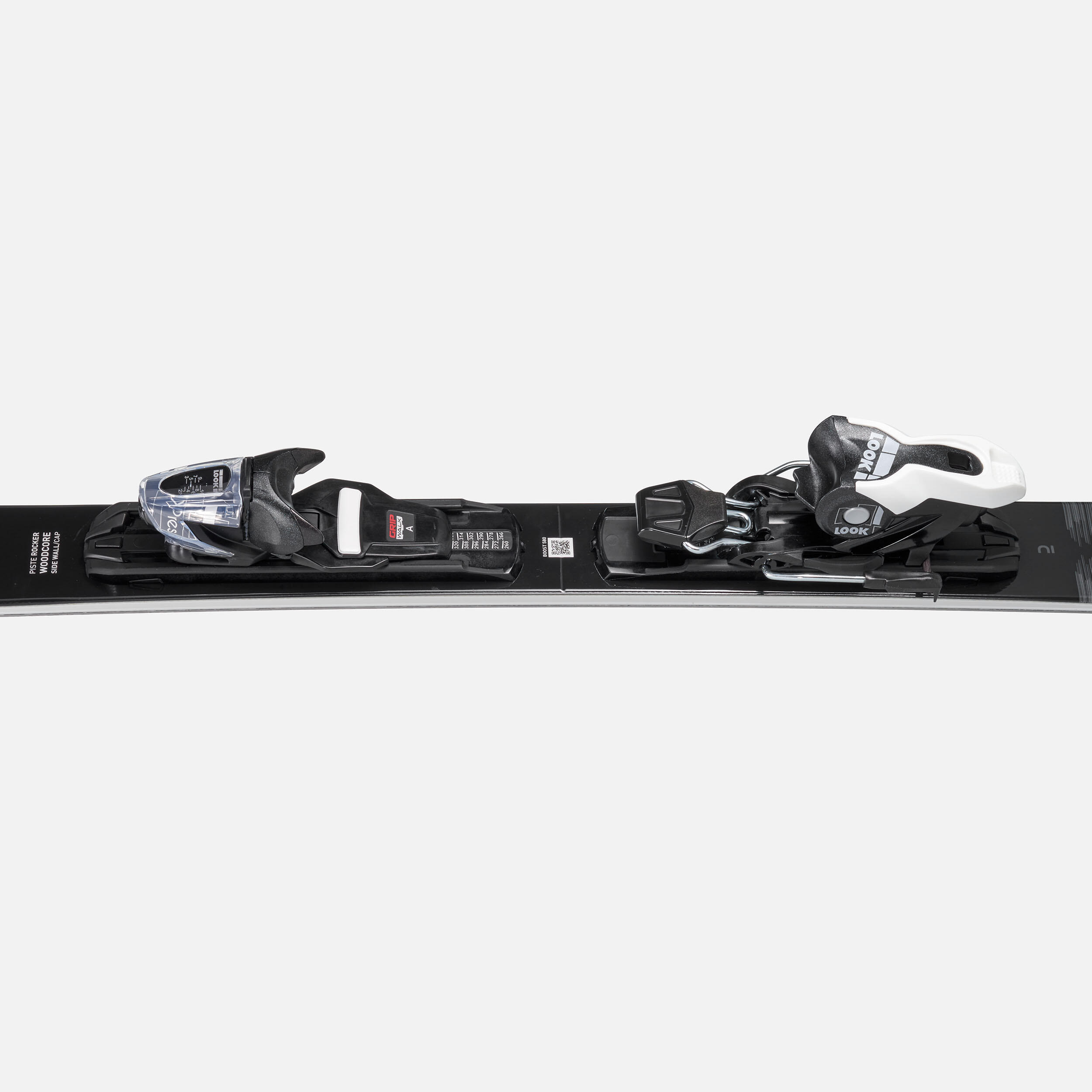 WOMEN'S DOWNHILL SKI WITH BINDINGS - BOOST 580 - BLACK AND WHITE 11/13