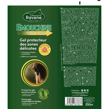 Horse Riding Insect Repellent Gel for Horse and Pony Emouchine Protec - 250 ml