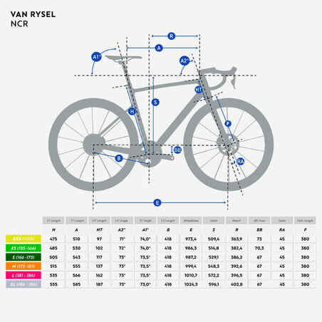 Road Bike NCR CF Fitness Flatbar Apex 12S - Grey