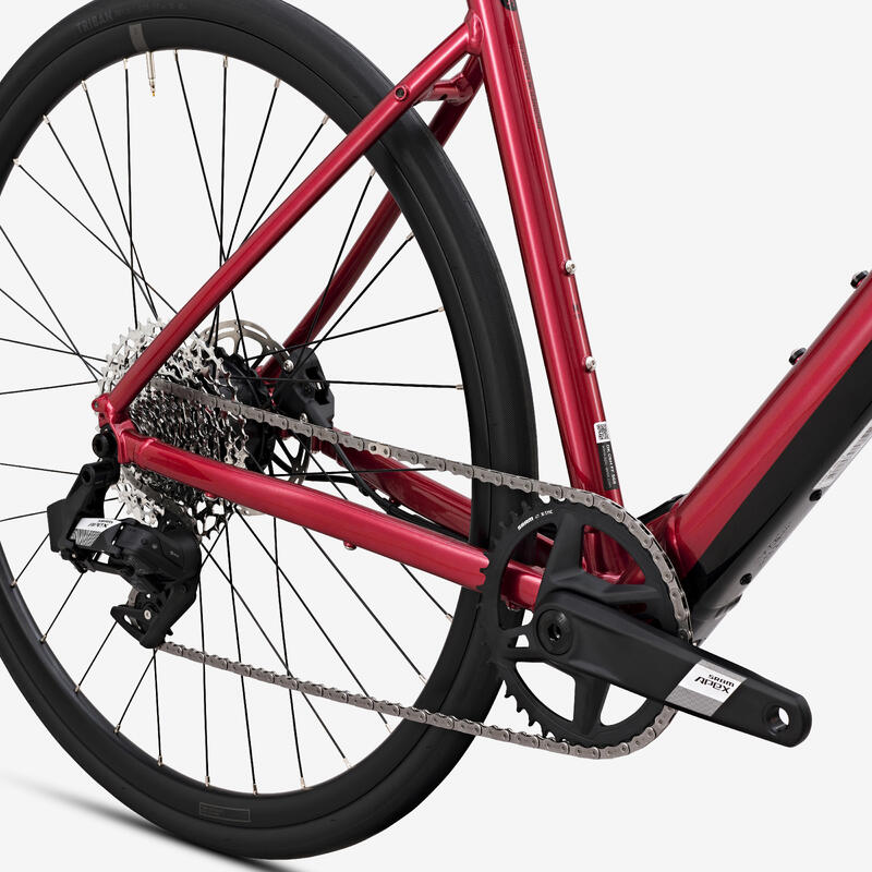 Bicicletă electrică de șosea SRAM Apex AXS 1x12v, E-EDR AF Roșu