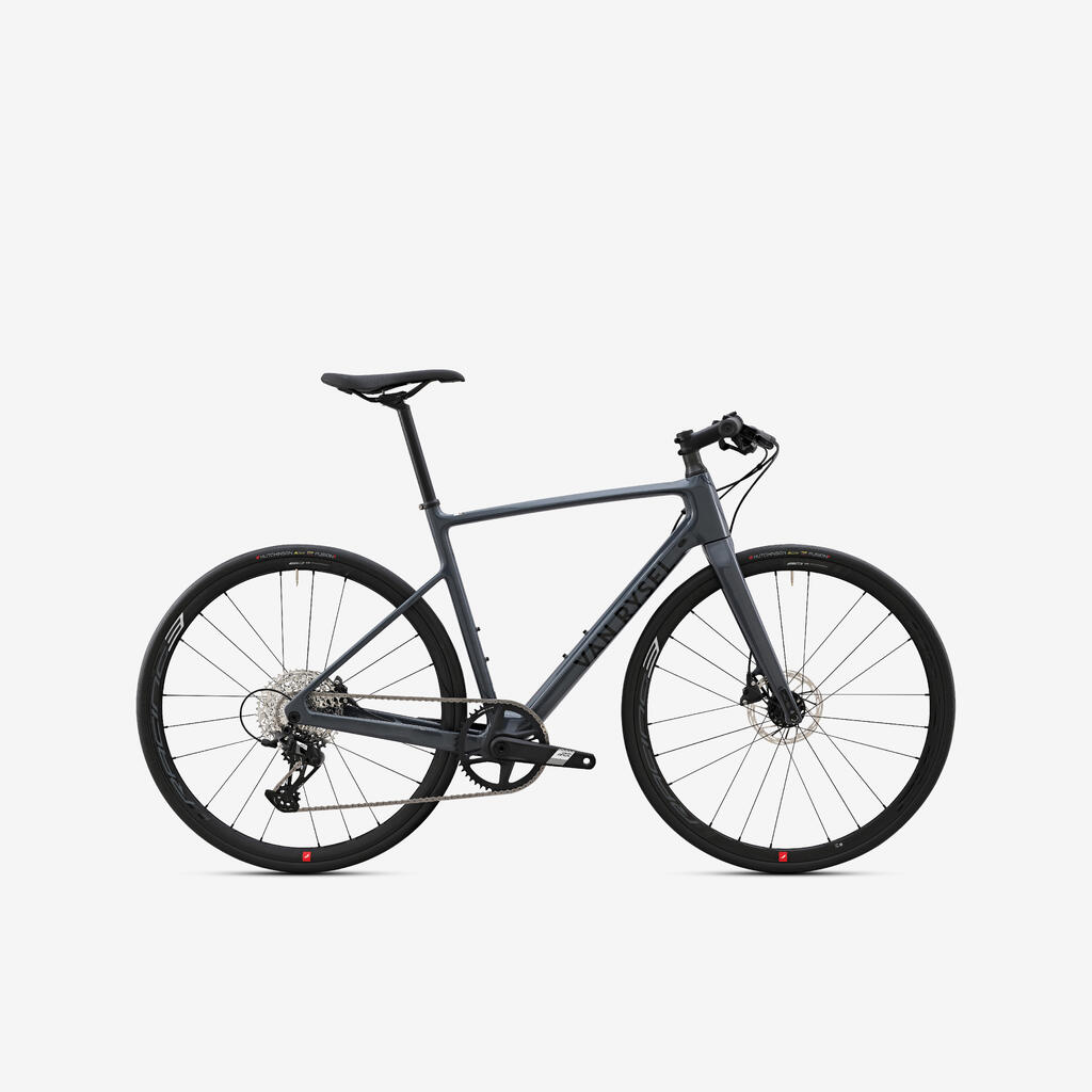 Road Bike NCR CF Fitness Flatbar Apex 12S - Grey