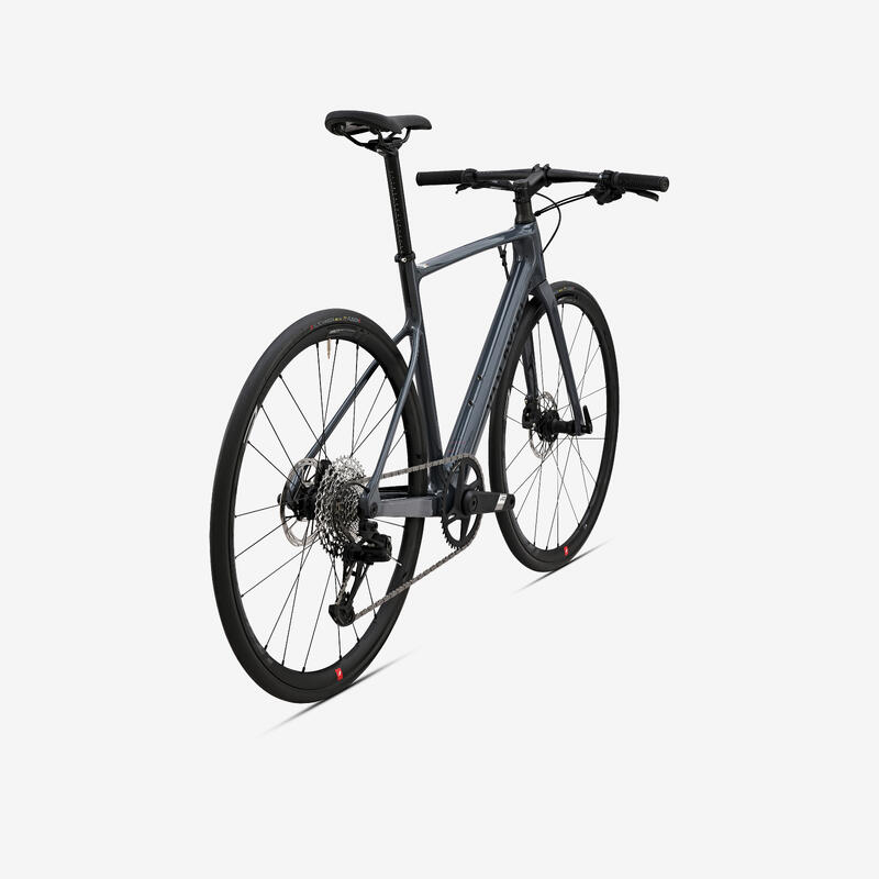 BICICLETĂ ȘOSEA NCR CF FITNESS FLATBAR APEX 12S GRI