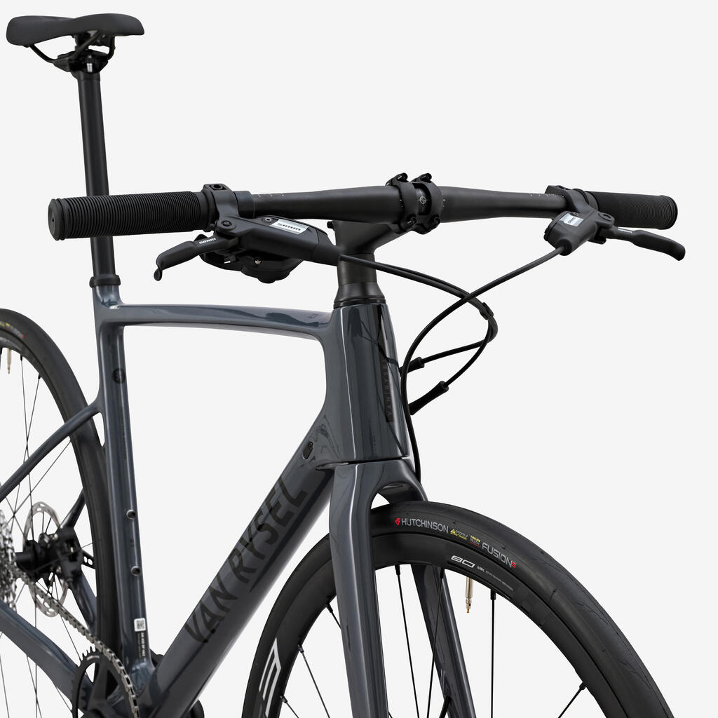 Cestný bicykel NCR CF Fitness flatbar Apex 12 R sivý