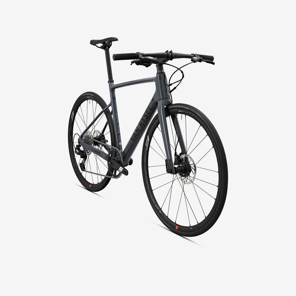 Šosejas velosipēds “NCR CF Fitness Flatbar Apex”, 12 ātrumi, pelēks