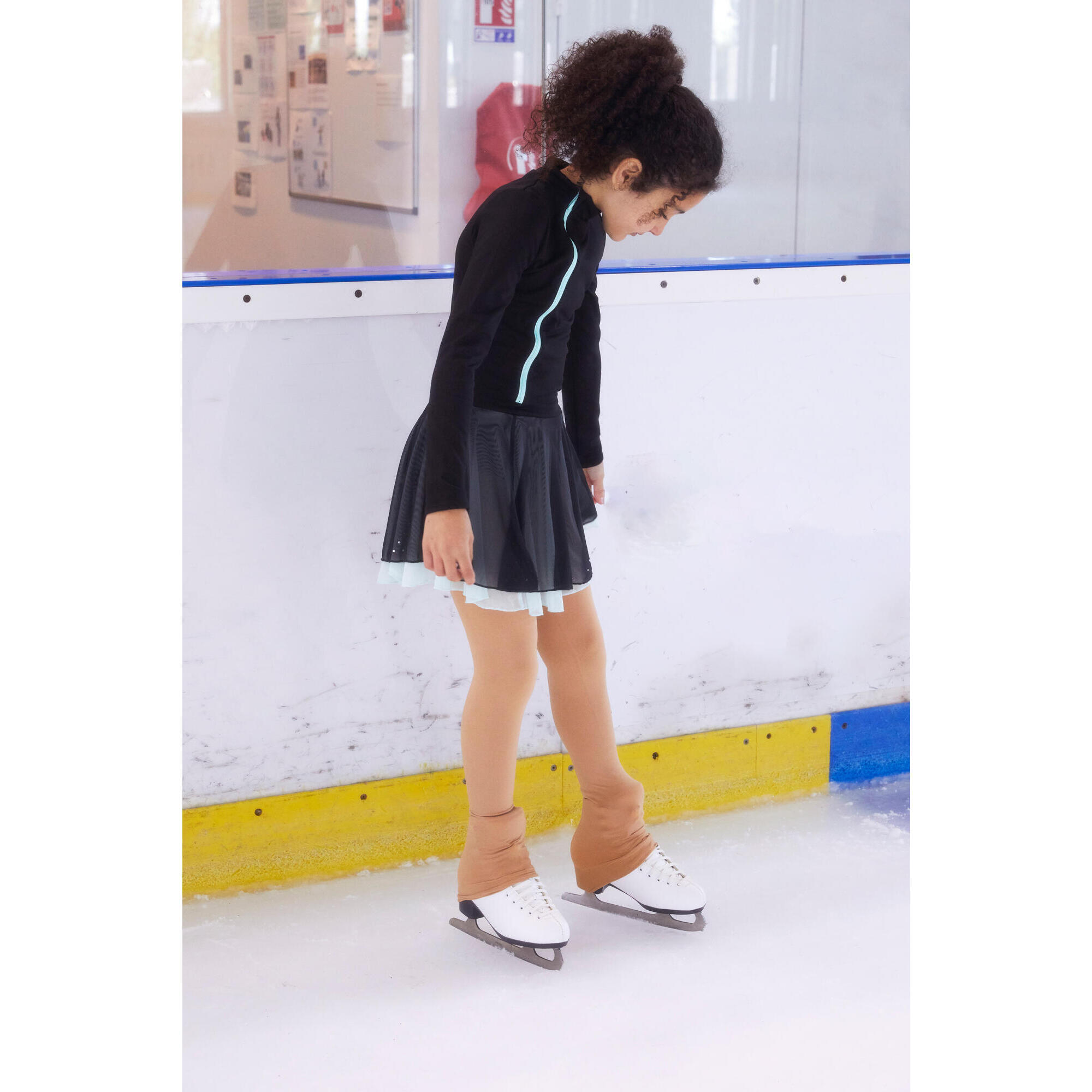 Black and mint figure skating training tunic.