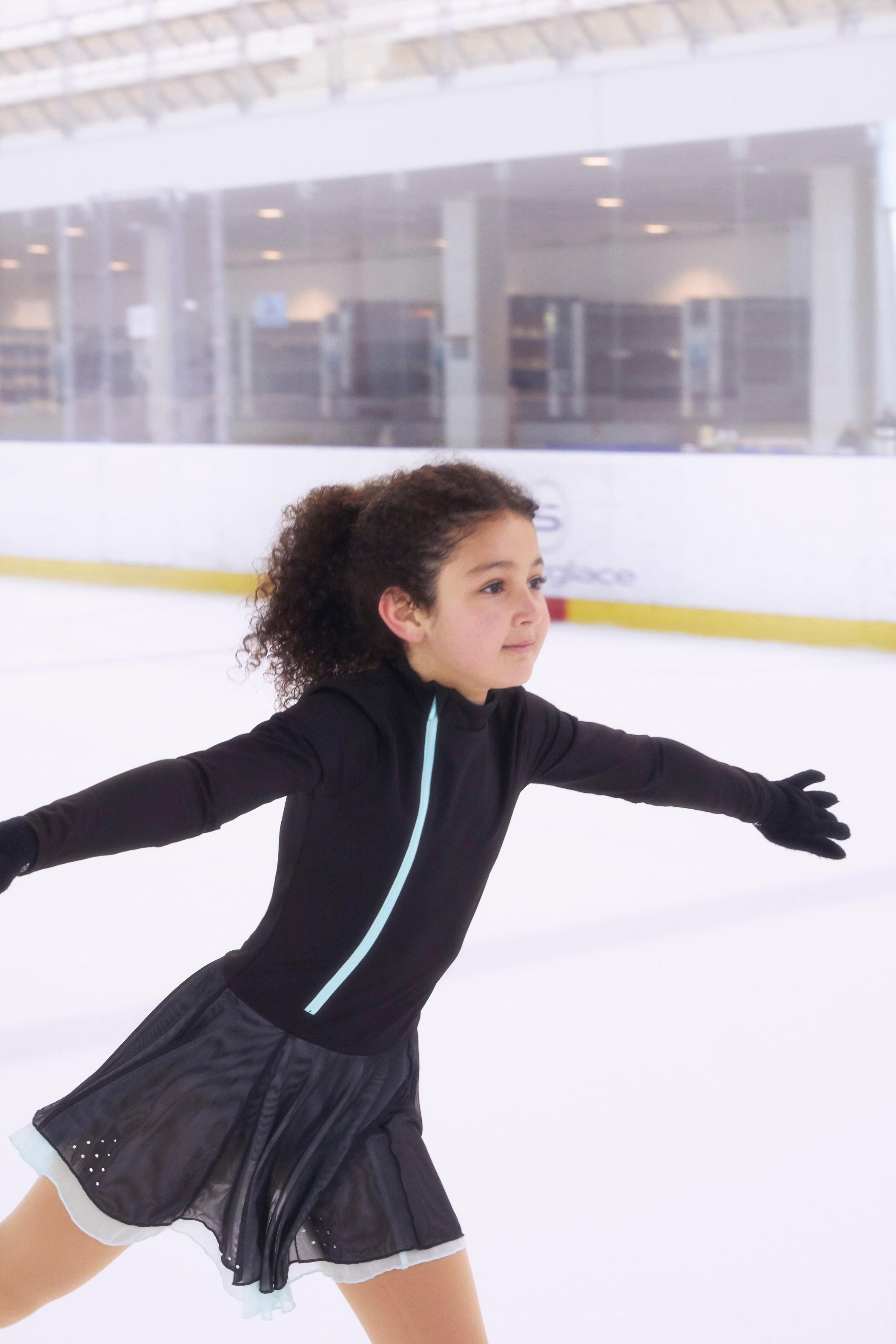 Túnica de Treino para Patinagem Artística Preto/Menta 8/15