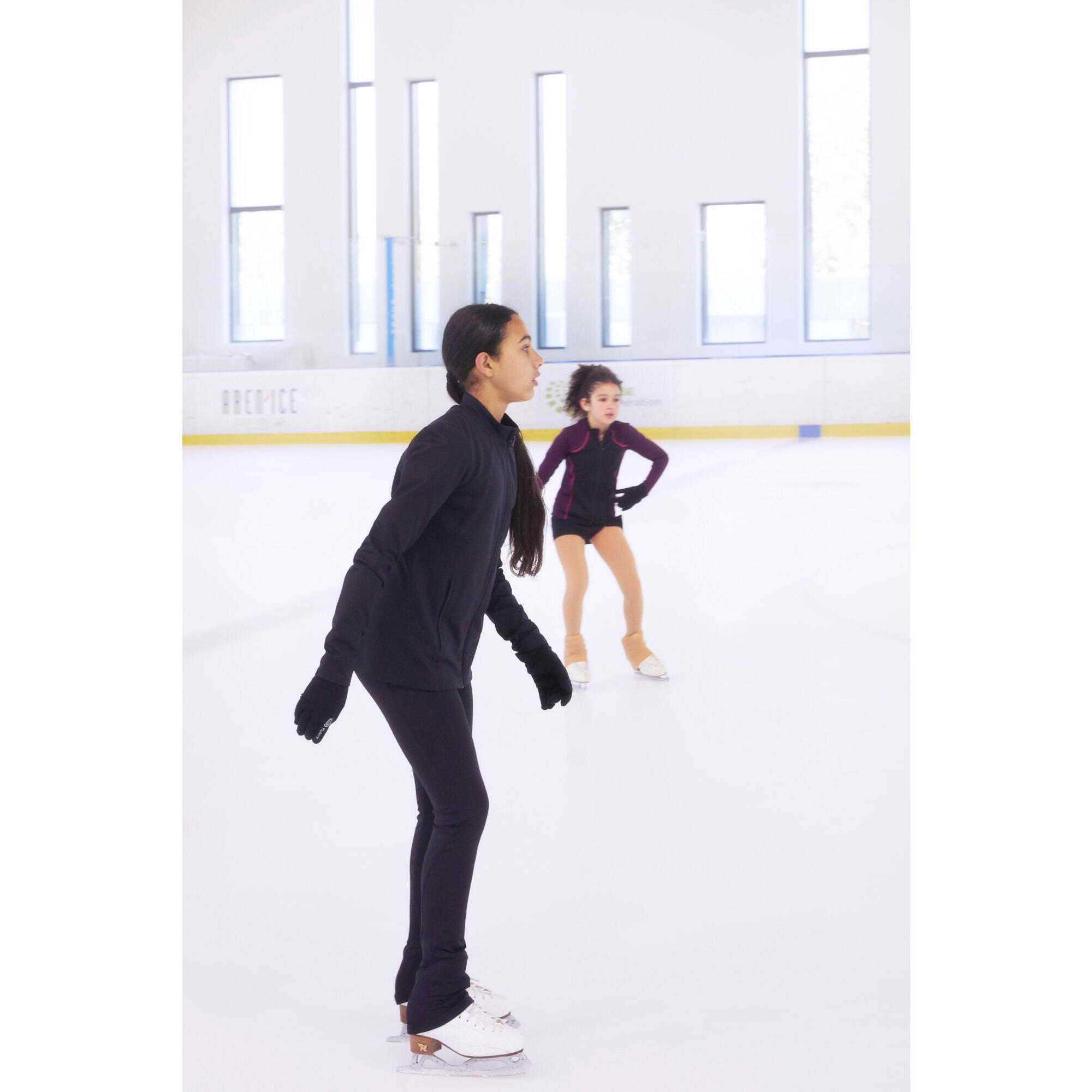 ADULT FIGURE SKATING TRAINING LEGGINGS BLACK