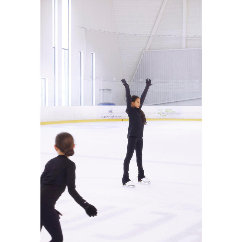 LEGGINGS ENTRENAMIENTO PATINAJE ARTÍSTICO ADULTO NEGRO