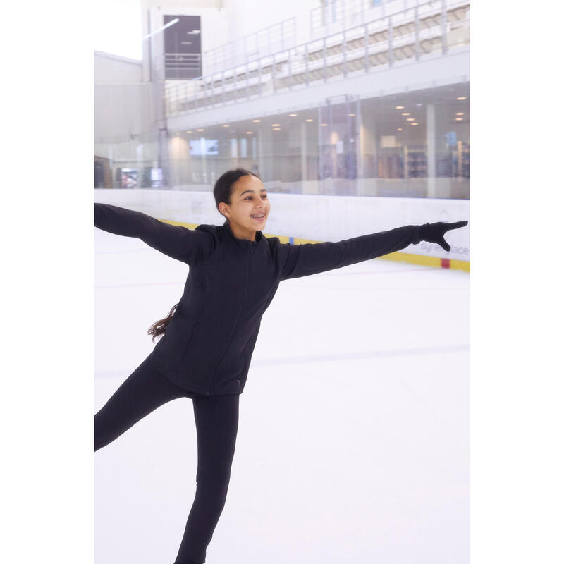 VESTE ENTRAINEMENT PATINAGE ARTISTIQUE ADULTE NOIRE