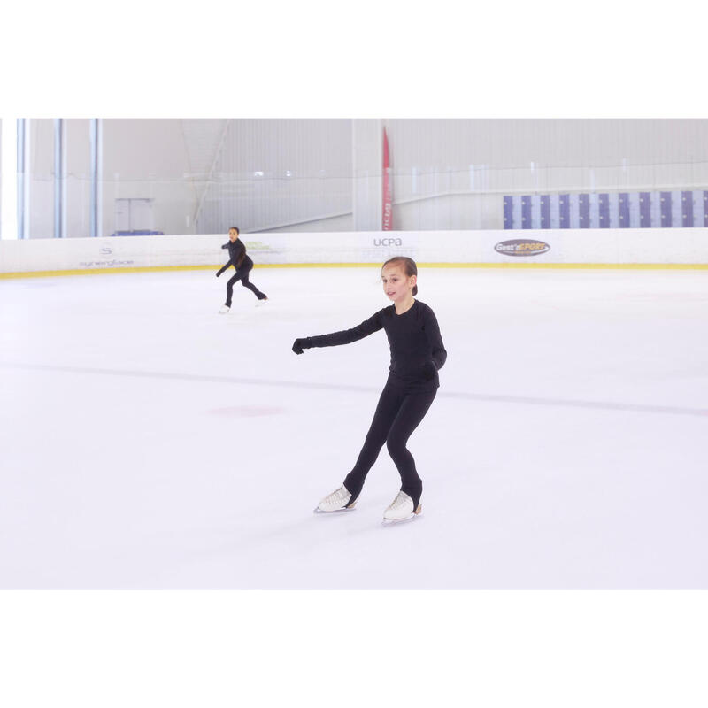 T-shirt met lange mouwen voor kunstschaatsen kinderen