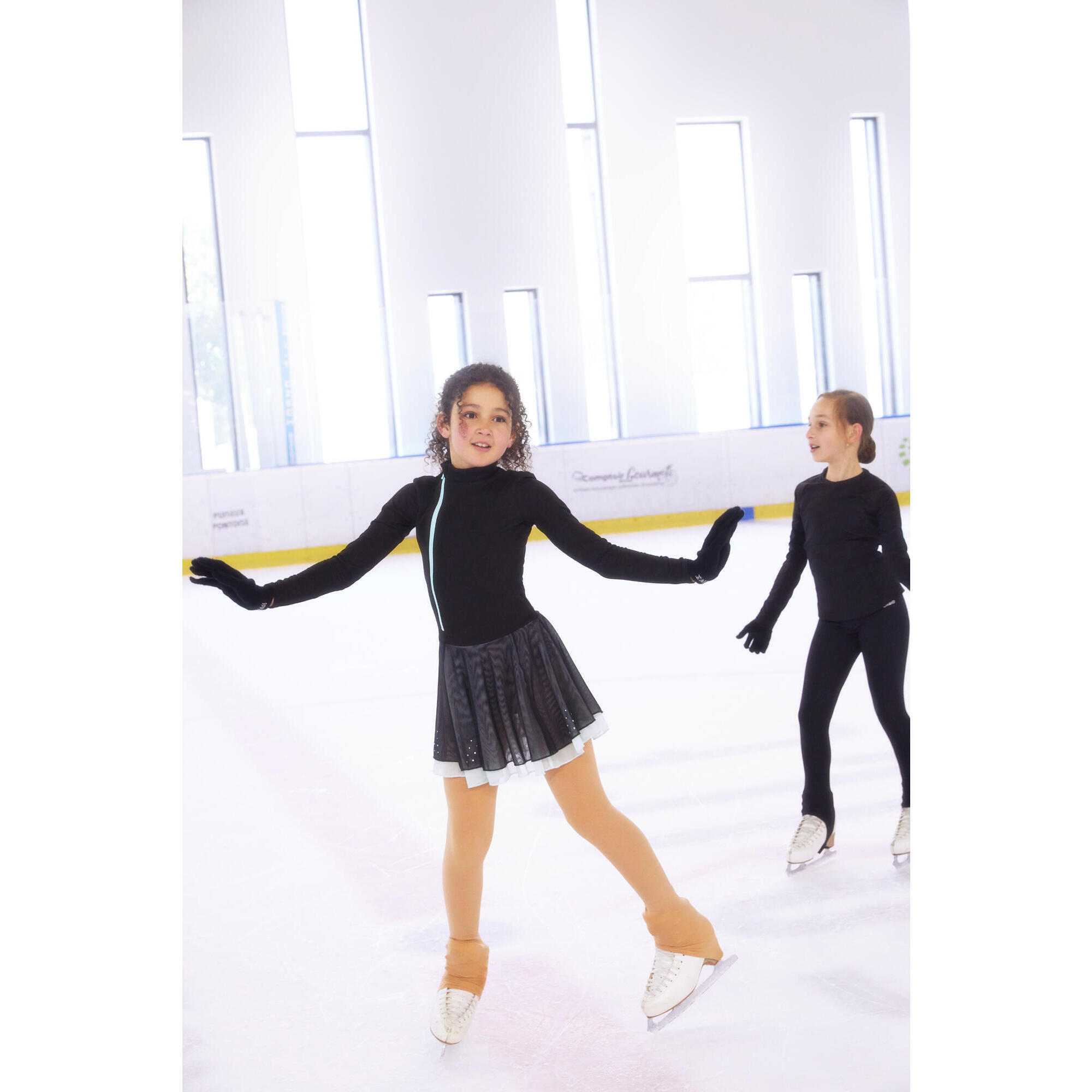 Black and mint figure skating training tunic.