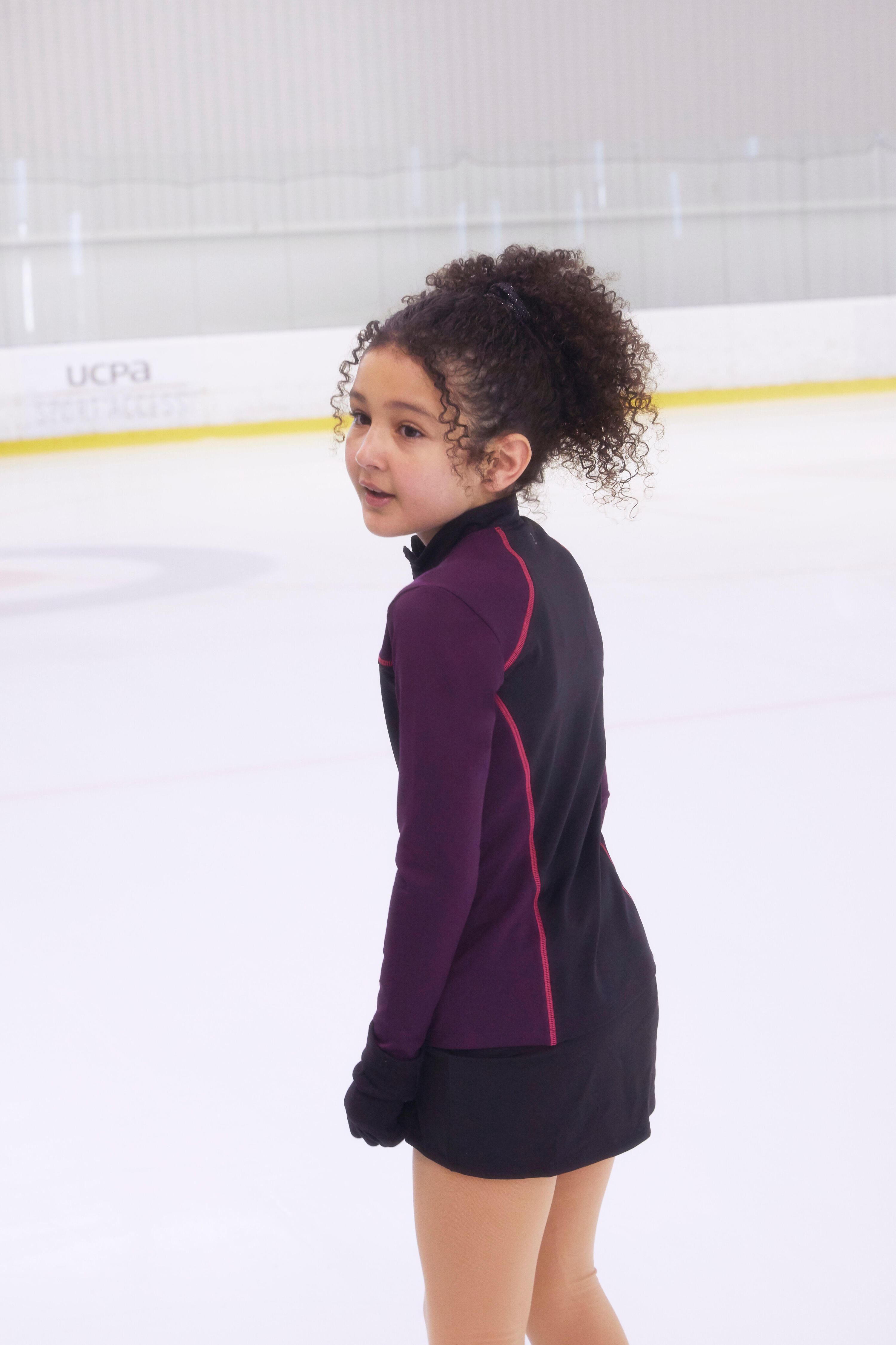 Röckchen Eiskunstlauf Junior schwarz 9/15