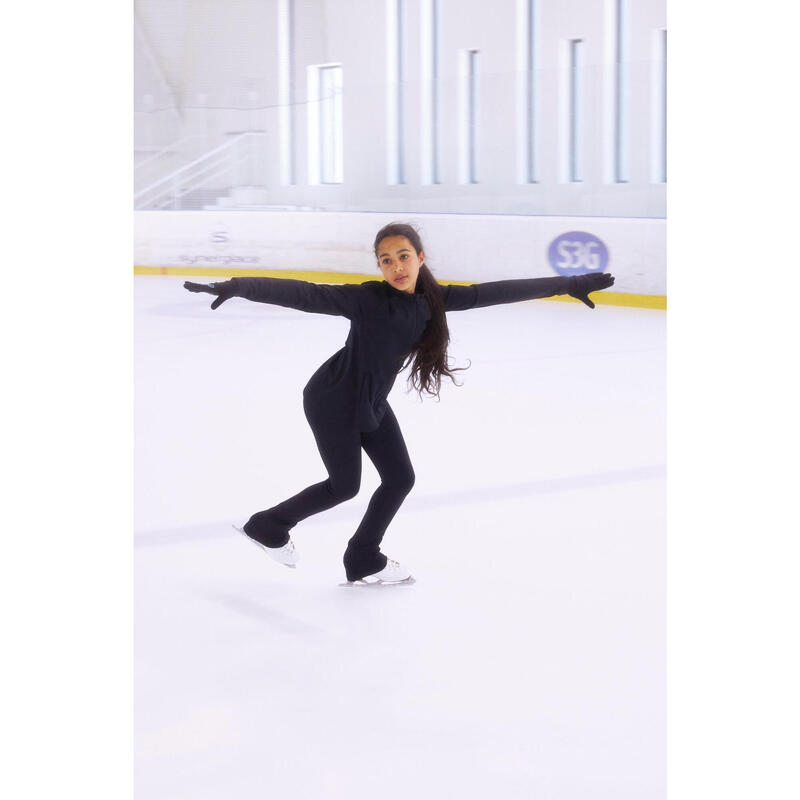 Trainings-Leggings Eiskunstlauf Erwachsene schwarz