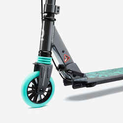 Kids' Scooter with Handlebar Brake and Suspension Mid 5 - Grey/Green