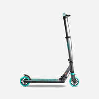 Kids' Scooter with Handlebar Brake and Suspension Mid 5 - Grey/Green