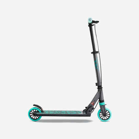 Kids' Scooter with Handlebar Brake and Suspension Mid 5 - Grey/Green