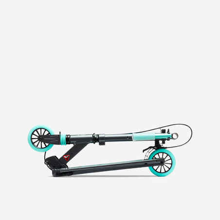 Kids' Scooter with Handlebar Brake and Suspension Mid 5 - Grey/Green