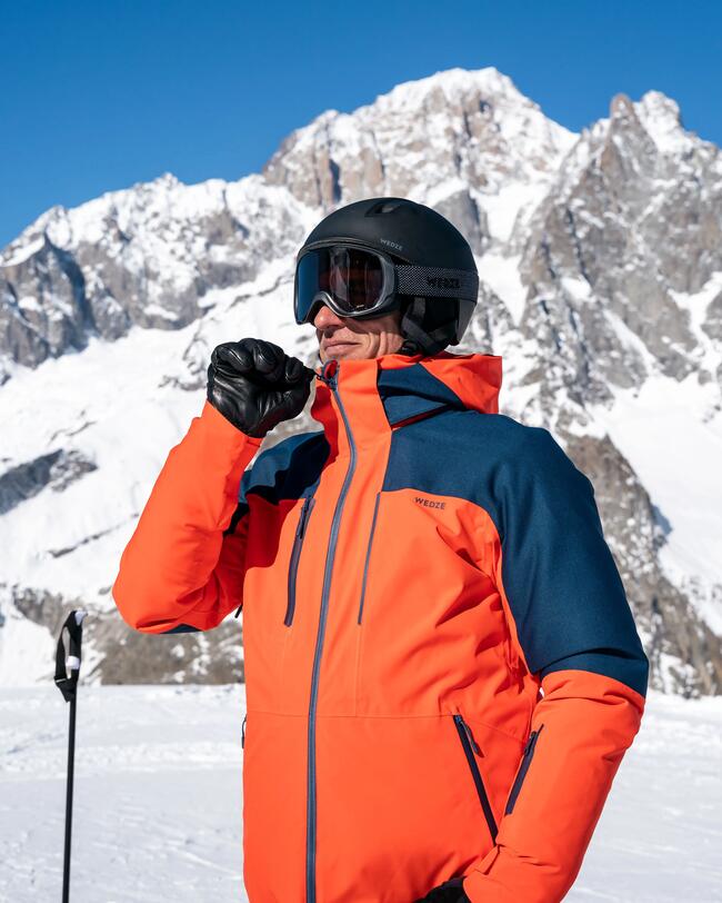Giacca sci uomo All Mountain 500 arancione e blu